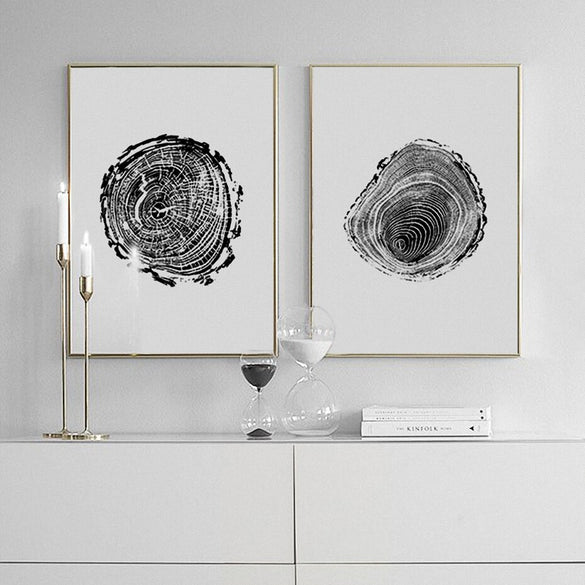 Nature Wood Ring Poster Scandinavian Nordic Art Decor Posters and Prints Wall Picture for Living Room Wall Art Canvas Print