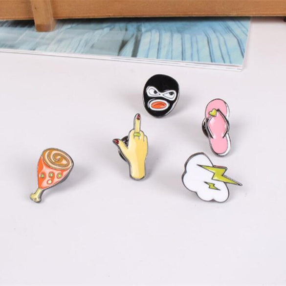 Timlee X065  Free shipping Cute Slippers Lightning Robber Chicken Leg Brooch Pins,Fashion Jewelry Wholesale