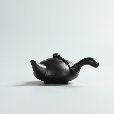 Creative Black Pottery Teapots Hand Made Vintage Ceramic Tea Pot  Chinese Kung Fu Tea Set Kettle Contentment Drinkware