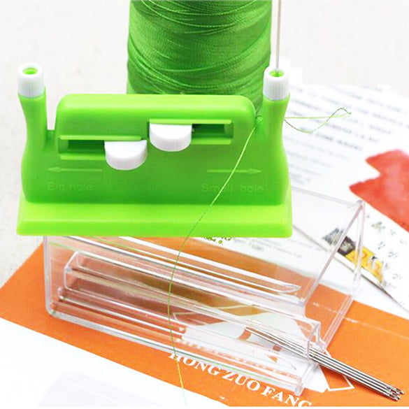 Useful 1pc Hand Needle Threader with 5pcs Sewing Needle Threader DIY Needlework Sewing Tools Needles Insertion Accessories
