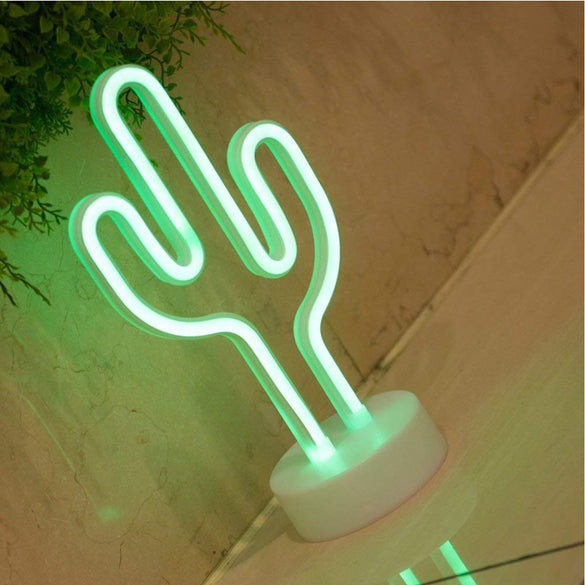 Coconut Palm Tree Led Neon Signs Light With Holder Base For Party Supplies Table Decorations Home Decor Children Gift Night Lamp