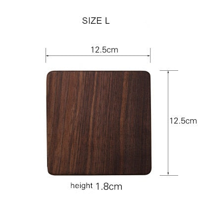 Japan Style Natural Wood Thick Heat Resistant Pad Creative Square Wooden Cup Coasters Pot/Bowl Mat Tableware Placemat