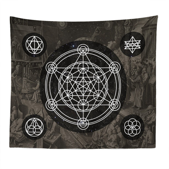 The Sun Star Moon Tapestry Wall Hanging Witchcraft Medieval Vintage Tarot Divination Wall Tapestry Astrology Tapestry Blanket