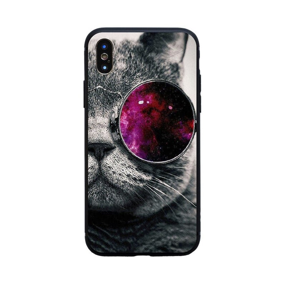 Cool Geometric Animals Tiger Lion Bear Wolf Dog soft Cover Case For iphone 6 6s Plus 5s SE 8 7 Plus X XS Max XR Funda Coque Case