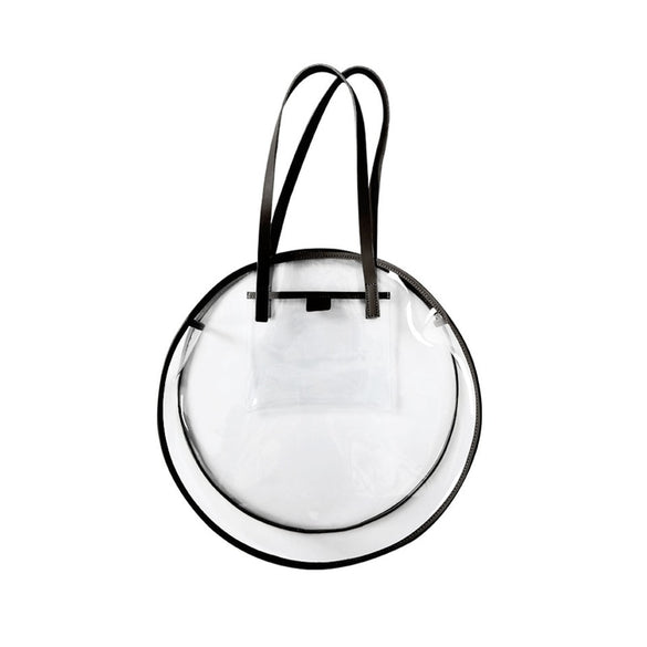 Designer Handbags Clear Large Round Shoulder Bags 3D Circle Holiday Beach Bags For Women Tote Bag Brand Transparent Jelly Bag