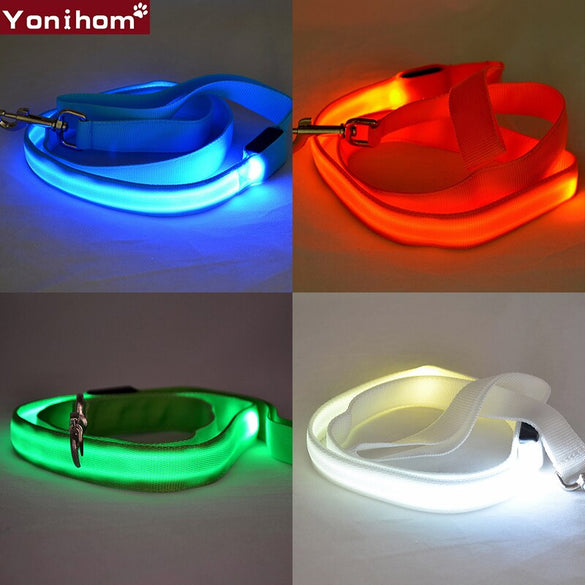 Led Dog Leash Night Safety LED Flashing Glow Leash for Dogs 120CM LED Pet Supplies Cat Dogs Drawing Small Dog Leash Running