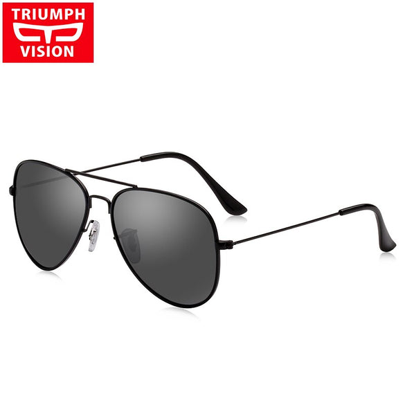 TRIUMPH VISION Polarized Sunglasses Men Pilot Mirror Lens Blue Sun Glasses Driving Shades Lentes Gafas Oculos de sol Masculino