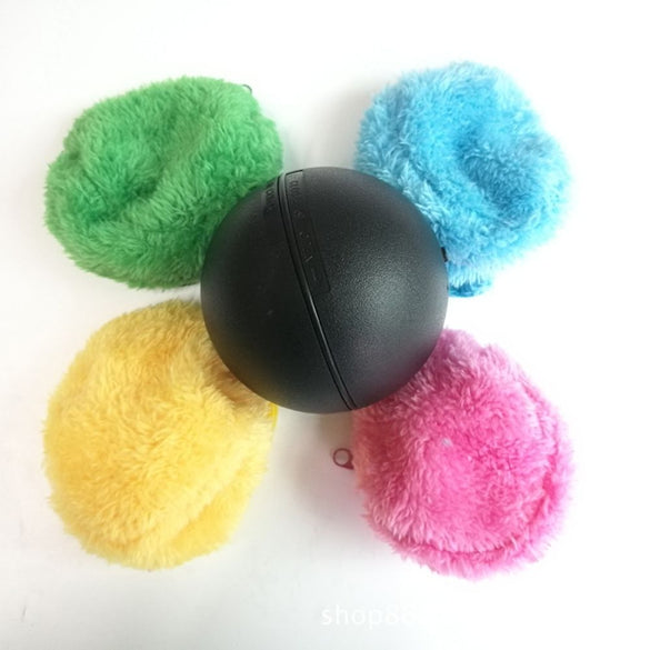 1 Set Automatic Rolling Vacuum Floor Sweeping Robot Cleaner Microfiber Ball Cleaning with 4pcs Colorful Cleaning Covers Set HOT (1 ball with 4 covers)