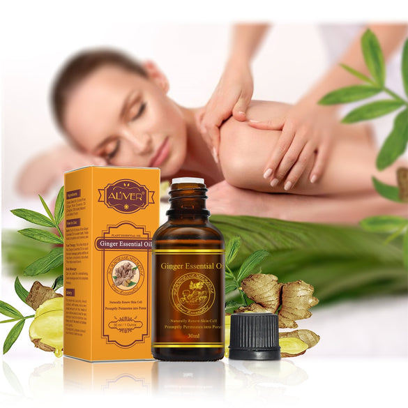 30ml Pure Plant Essential Oils Ginger Relax Improve Sleep Massage Thermal Body Oil Body Skin Care Hot Sale Drop Shipping TSLM1