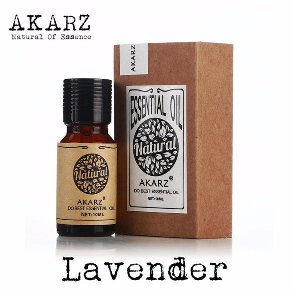 AKARZ Famous brand natural aromatherapy lavender essential oil acne Scar repair Help sleep skin care slimming lavender oil
