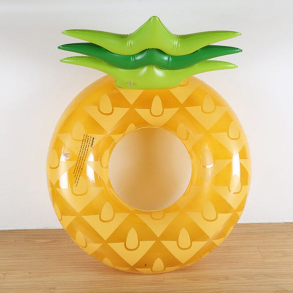 Big Yellow Inflatable Pineapple Swimming Laps Float Swimming Ring Floating Pool Water Party Toys