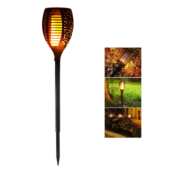 Solar-powered LED Flame Lamp Waterproof 96LEDs Dancing Flickering Torch Light Outdoor Solar LED Fire Lights Garden Decoration