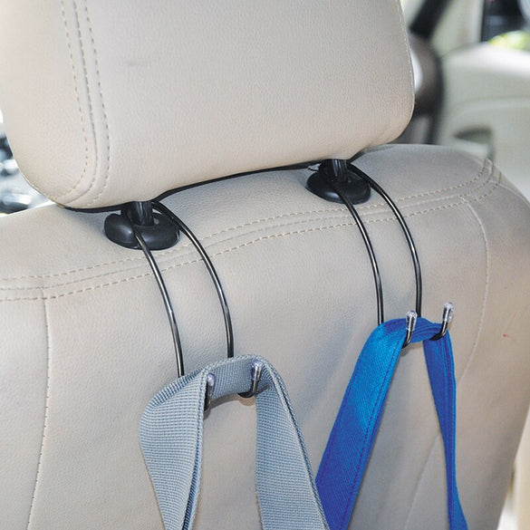 Multi-functional Car Seat Back Hooks Auto Hidden Headrest Hanger Use For Handbag Shopping Bag Coat Storage Hanger Hook Organizer