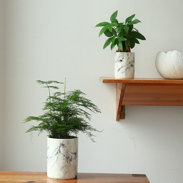 Home decor flower pots ceramic vases marble texture decorative flower vases flowerpot planters