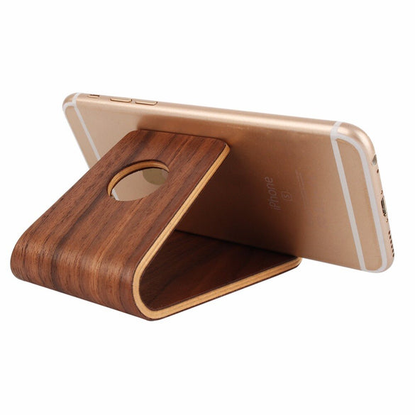 Universal Wooden Bamboo Mobile Phone Stand Holder Lightweight Slim Cellphones Stands for iPhone