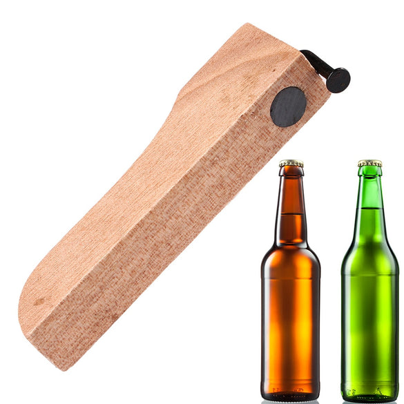 1 Piece Novelty Creative Household Bottle Opener Lid Remover Kitchen Bar Tool Smooth Wood Nail Wine Beer Bottle Cap Opener