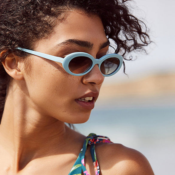 New 2018 Top Fashion Oval Sunglasses Women Colored Lens Small Round Vintage Sun Glasses Female Sexy Cute Chic Brand Designer