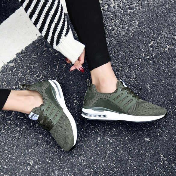 LUONTNOR Cushioning Pink Sneakers Women Running Shoes 2019 Professional Sports Shoes for Jogging Female Cushion Trainers Green