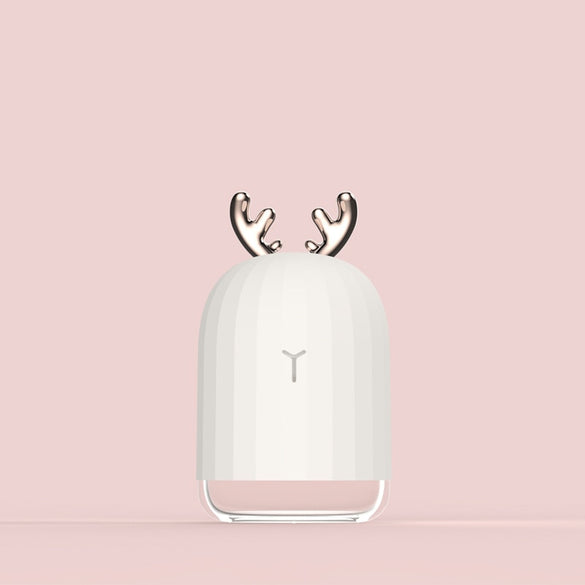 New Cute White Deer Pink Rabbit Air Humidifier Creative Cartoon USB Diffuser 220ML Charging Light Desktop Aroma  Diffuser