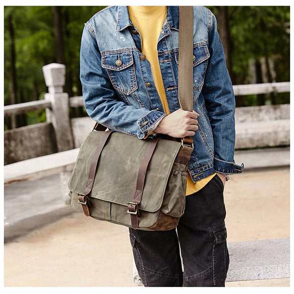 Camera Bag with Photo Pouch Canvas DSLR SLR Strap Case Casual Shoulder Bag Vintage Messenger Comfort Camera Bag Men's Handbags