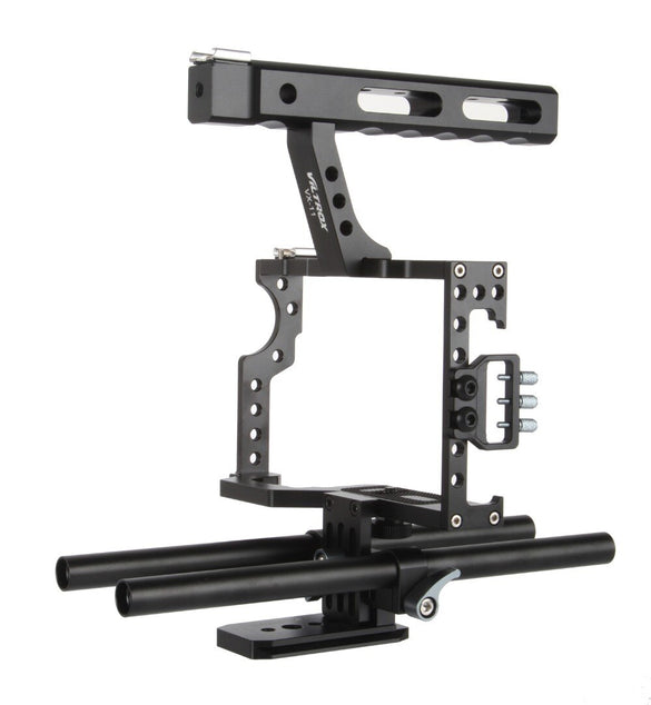 Viltrox 15mm Rod Rig DSLR Camera Video Cage Kit Stabilizer+Top Handle Grip for Sony A7 II A7R A7S A6300 A6500 Panasonic GH4 GH3