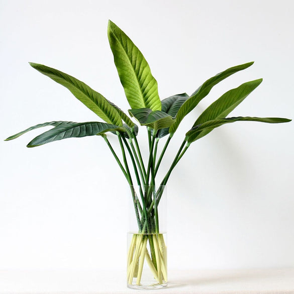 Artificial Flowers Leaves Green Artificial Plant Floral Home Wedding Christmas Decor PU Real Touch Bird Of Paradise Leaf