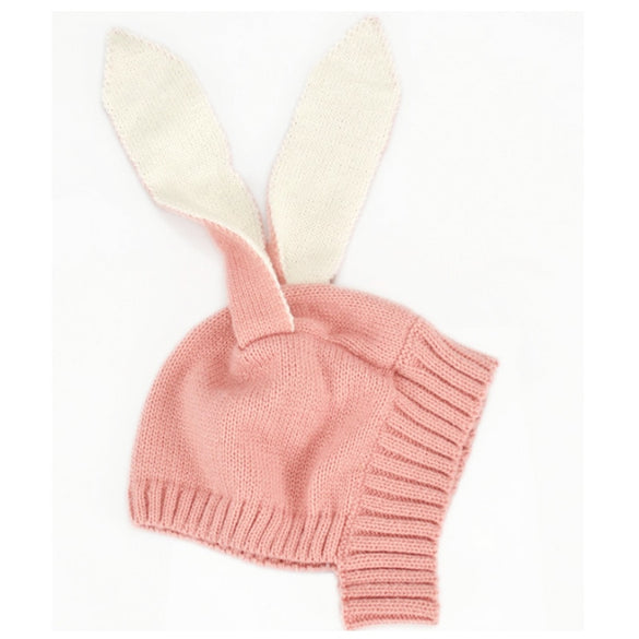 Fashion Winter Baby Toddler Kids Boy Girl Knitted Rabbit Crochet Ear Beanie Warm Hat Cap Woolen Warm Knitted Beanie Hat Thicker