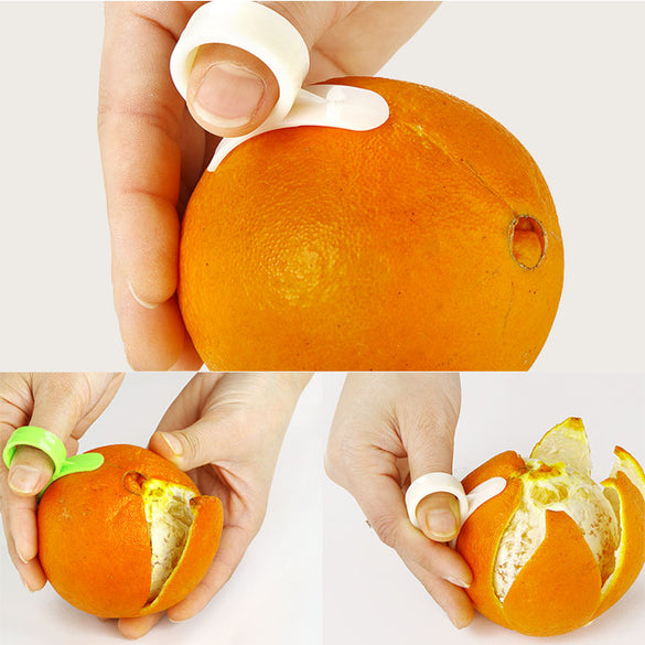 1pcs Kitchen Gadgets Cooking Tools Peeler Parer Finger Type Open Orange Peel Orange Device