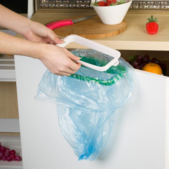 Garbage Bag Holder Hanging Kitchen Cupboard Cabinet Tailgate Stander Trash Rack Storage Rubbish Bags Can Rack 12.5*22cm