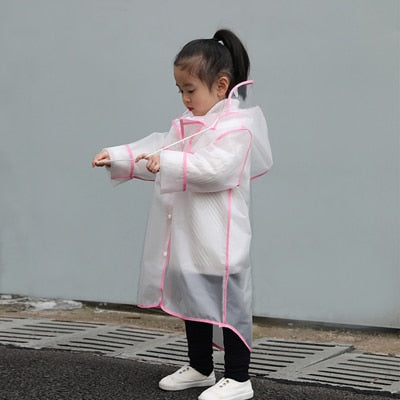 Children’s Hooded Transparent Raincoat