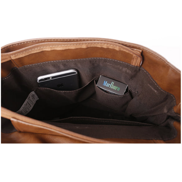 Three-Box Original Brand Men Backpacks Teenagers Solid Casual Male PU Leather School Large Laptop Bags Women Mochila 3514