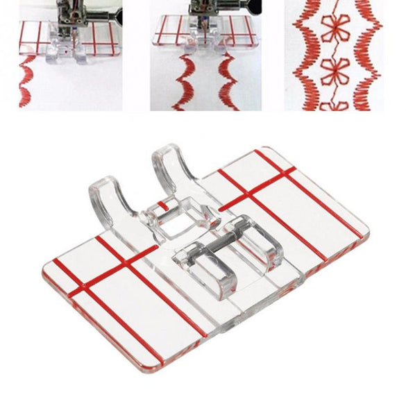 Plastic Clear Parallel Stitch Foot Presser For Home Domestic Sewing Machine Parallel Stitch Tool