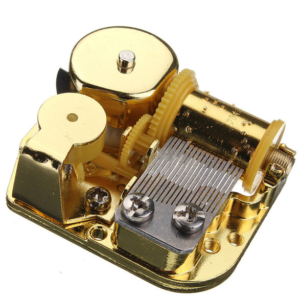 High Standard New Hot Sale Unique 18 Notes DIY Mechanical Musical Box Golden Movement+Screws +Castle In The Sky Key Great Gift