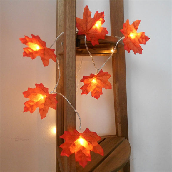 4 Sizes Maple Leaves LED String Light AA Battery Operated Autumn Stair Garden Led Lights Christmas Tree Decoration Lighting