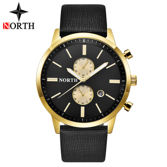 Black And Gold Men's Date And Time Sport Watch