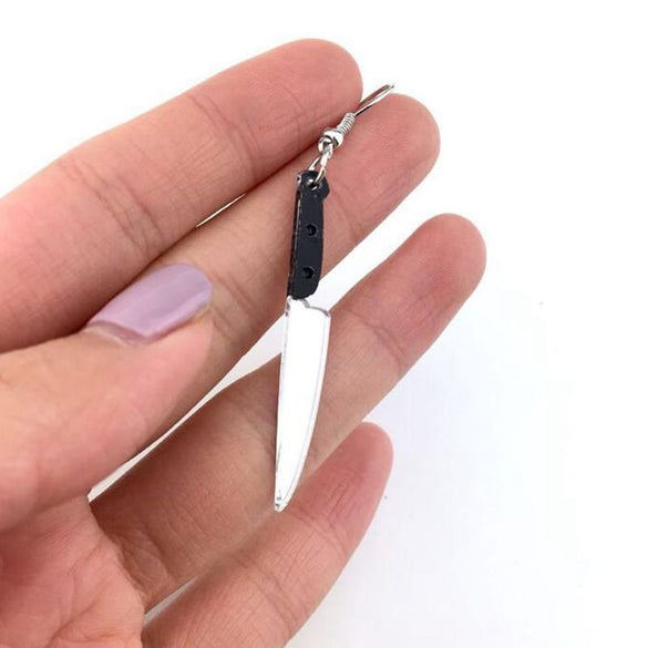 Exaggerated Acrylic Small Knife Hip Hip Drop Earrings For Women Personality Fashion Jewelry