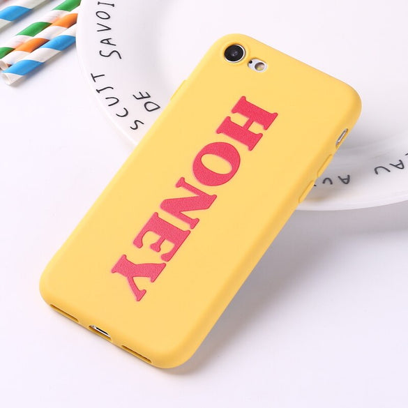 For iPhone 11 Pro Max 6 6S 5 SE 8 8Plus X 7 7Plus XS Max Soft Silicone Matte Case Fundas Coque Cover Lover Boss Honey King Queen