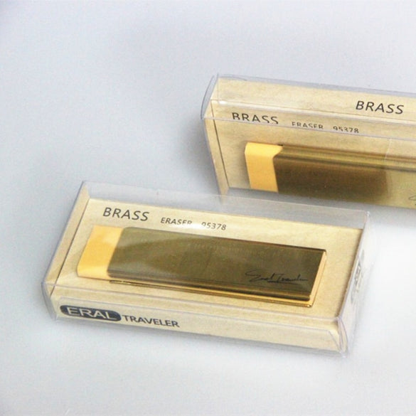 (ET) ERAL Traveler's brass rubber. Gold metal stationery series. Very beautiful retro travel stationery series pictures props.