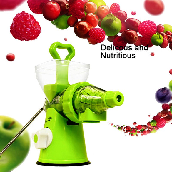 LUCOG Multifuctional Kitchen Household Crank Single Auger Juicer with Suction Base home Juicer for Wheatgrass Fruit Vegetable