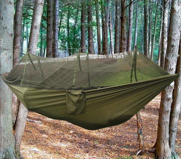 Outdoor parachute cloth hammock nets double air tent with military regulations
