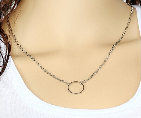 Timlee N145 Free shipping metal Round Circle Short Necklaces Wholesale HY