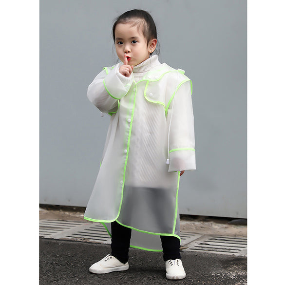 children's raincoat girl's raincoats child poncho waterproof rain poncho rain gear EVA hooded transparent baby boys  Rainwear