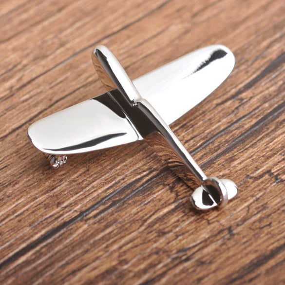 Blucome Simple Airplane Model Brooches For Women Men Metal Wild Brooch Fighter Aircraft Hijab Pin Jewelry Kids Boys Gift Bijoux