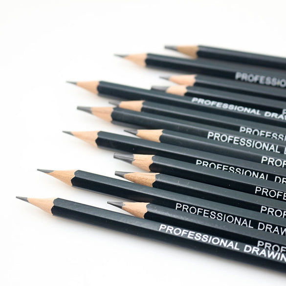 14 pcs/set Professional Sketch Painting Drawing Pencil Wood HB 2B 6H 4H 2H 3B 4B 5B 6B 10B 12B 1B Pencils Set Stationery Supply