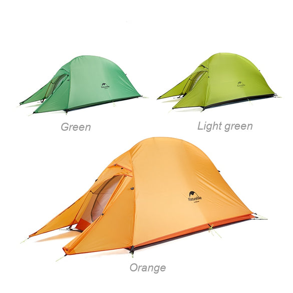 Naturehike CloudUp Series Ultralight Hiking Tent 20D/210T Fabric  For 1 Person With Mat Warm Tent NH18T010-T
