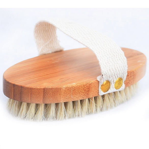 Natural Bamboo SPA Wood Bath Brush Bristles Shower Scrubber Massager Body dry brushing S10DIS10