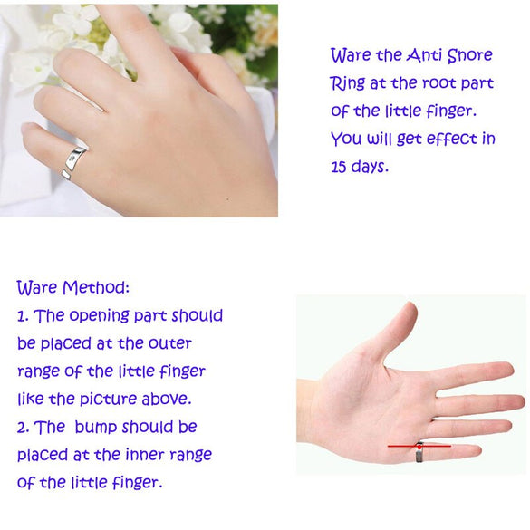4 Sizes Anti Snore Ring Magnetic Therapy Acupressure Treatment Against Snoring Device Snore Stopper Finger Ring Sleeping Aid