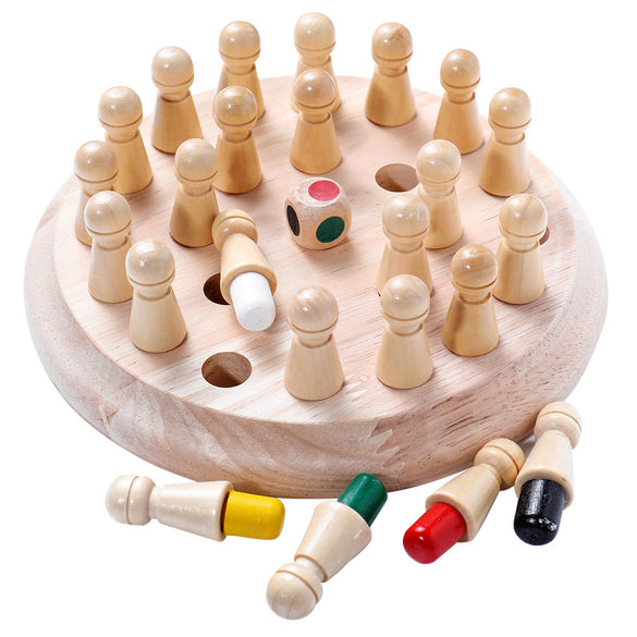 Woods Block Board Memory Chess Game for Children