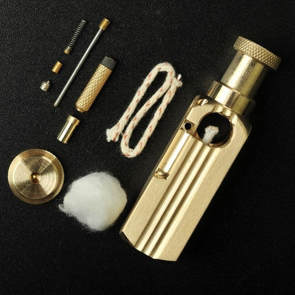 Handmade brass classical oil lighter Men cigarette gasoline briquet Gift  72mm*21mm 155g