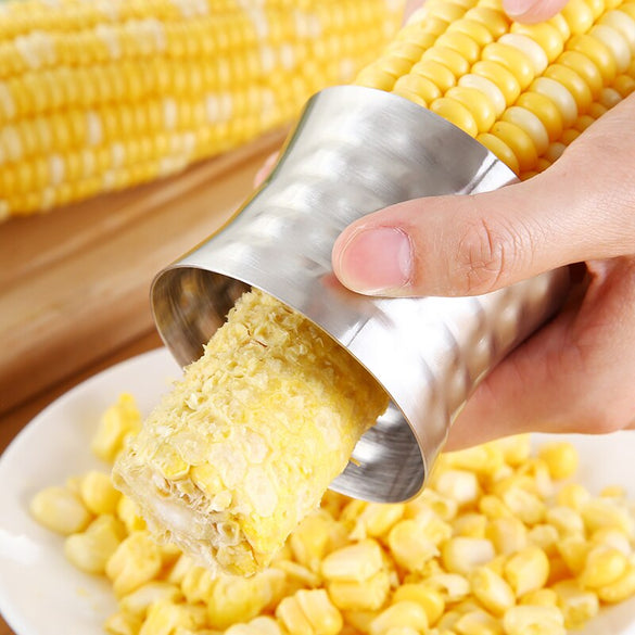 1Pc Stainless Steel Corn Stripper Creative Round Corn Cob Peeler Slicer Corn Cutter Pitter Vegetable Tools Kitchen Accessories